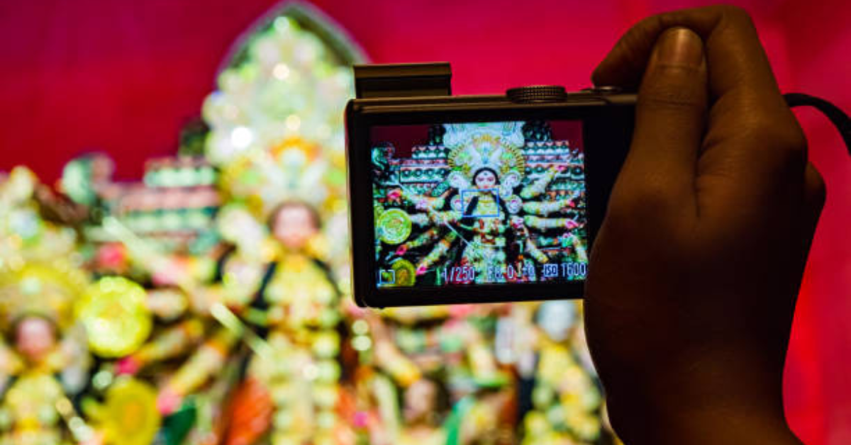 Temples in the digital age : Hindu temple festival live-streamed on social media, connecting global devotees to the celebrations.
