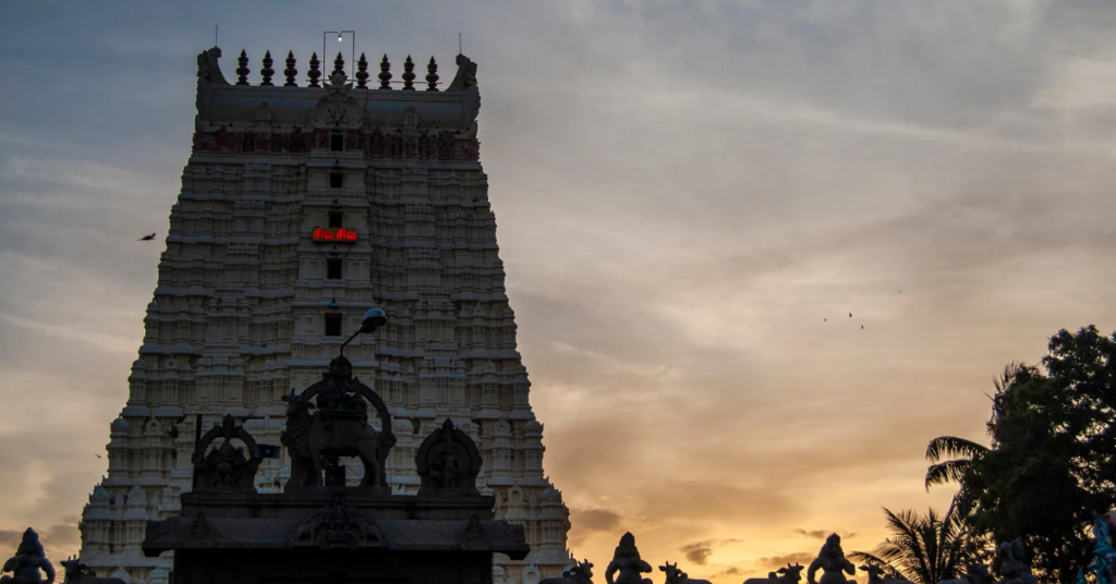 Ramanathaswamy Temple in Rameswaram. This temple